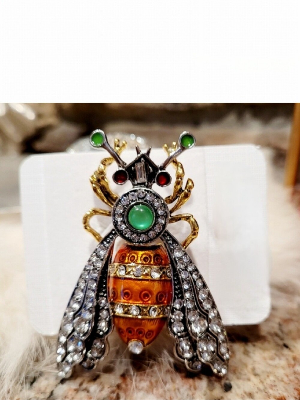 🌺Stunning Bee Queen Bee Rhinestone Brooch Bee Accessories Jewelry